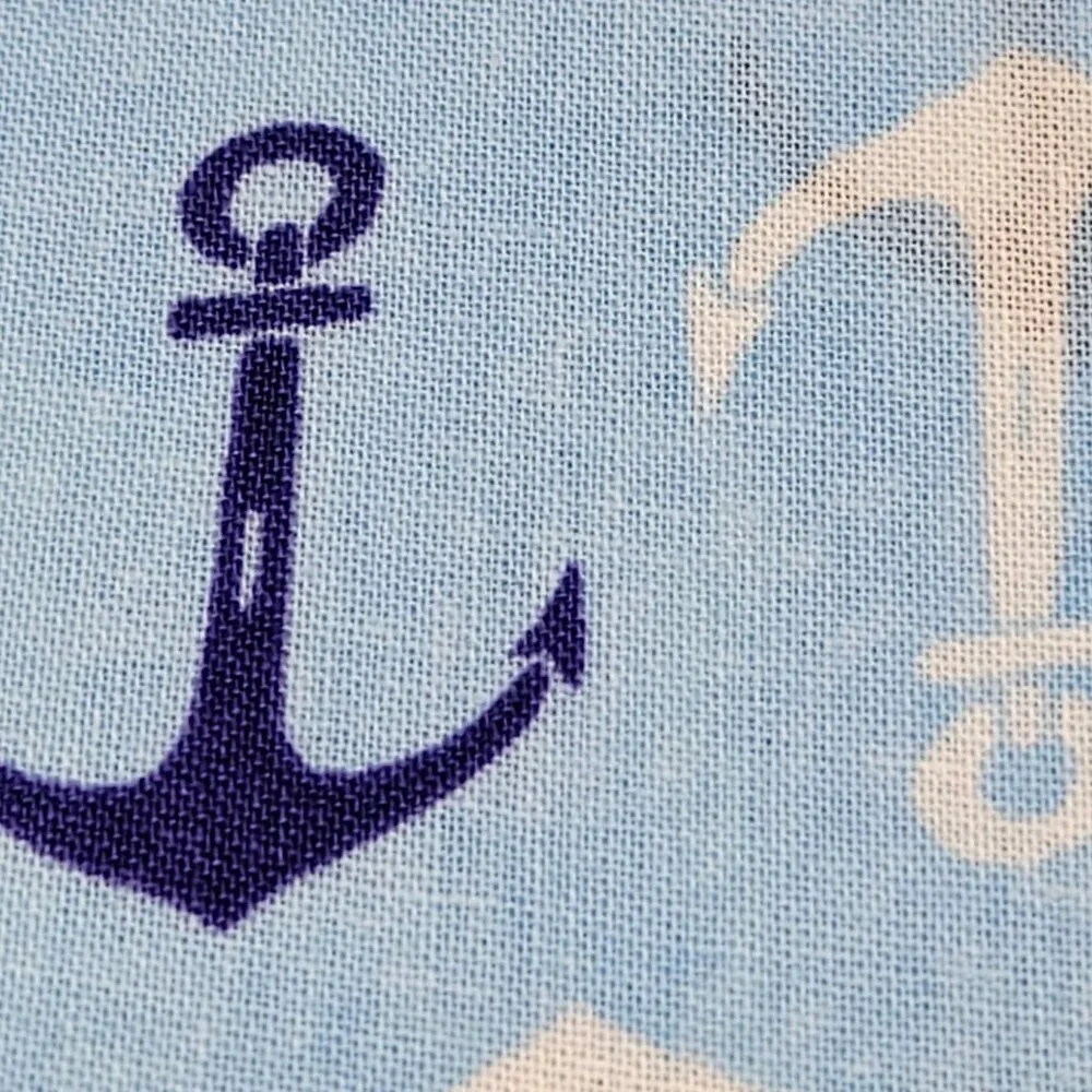Anchor Print Cotton Fabric JoAnn Fabrics Lightweight Remnant Material 20 x 42